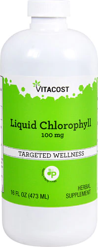 Хлорофіл, Vitacost, Chlorophyll Liquid Natural 100 мг, 473 мл