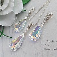 Комплект с кристаллами Swarovski (цена без цепочки)