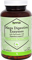 Ферменты с панкреатином, Vitacost, Mega Digestive Enzymes with Pancreatin 10X, 300 капсул