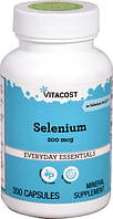 Селен, Vitacost, Selenium, 200 мкг, 300 капсул