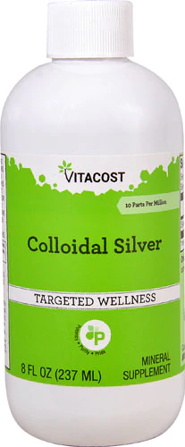 Колоїдне срібло, Vitacost, Colloidal Silver 10 ppm, 237 мл