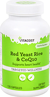 Красный рис и коэнзим Q10 с ниацином, Vitacost, Red Yeast Rice & CoQ10 with No-Flush Niacin, 120 капсул