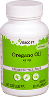 Масло орегано (в капсулаз), Vitacost, Oregano Oil - 70% Carvacrol, 45 мг, 60 капсул