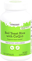 Червоний дріжджовий рис з коензимом Q10, Vitacost, Red Yeast Rice with CoQ10, 120 капсул