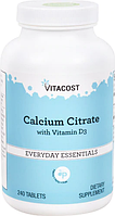 Кальцію цитрат з вітамінів D3, Vitacost, Calcium Citrate with Vitamin D3, 1200 мг, 240 таблеток