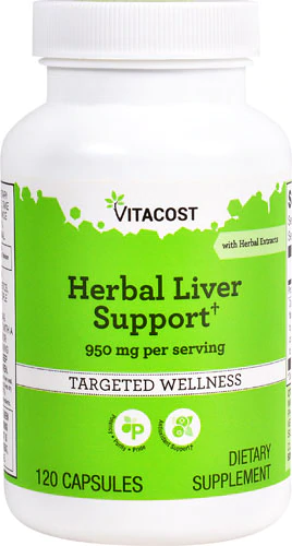 Комплекс для печінки, Herbal Liver Support, Vitacost, 950 мг, 120 капсул