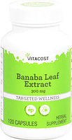 Листья банабы, экстракт, Vitacost, Banaba Leaf Extract, 300 мг, 120 капсул