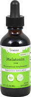 Мелатонін, Vitacost, Melatonin, 3 мг, 59 мл