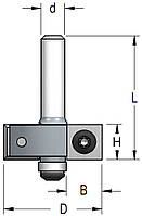 Фреза четвертна WPW зі змінними ножами D35 H12 B12,7 d12