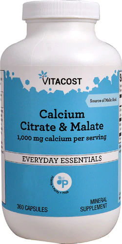 Цитрат кальцію і малат, Vitacost, Calcium Citrate & Malate, 1000 мг, 360 капсул