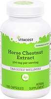 Кінський каштан, Vitacost, Horse Chestnut, 500 мг, 180 капсул