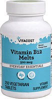 Витамин B12, Vitacost, Vitamin B-12 Melts Orange, 500 мкг, 250 таблеток