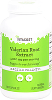 Корінь валеріани екстракт, Vitacost, Valerian Root Extract, 1020 мг, 180 капсул