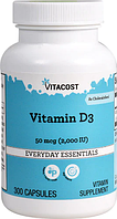 Вітамін D3, Vitacost, Vitamin D3 (as Cholecalciferol), 2000 IU, 300 капсул