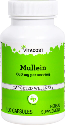 Коров'як, Mullein, Vitacost, 660 мг, 100 капсул