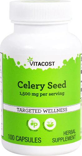 Насіння селери, Vitacost, Celery Seed, 1500 мг, 100 капсул