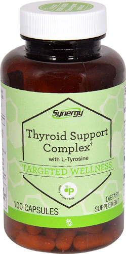 Комплекс для щитоподібної залози L-тирозином, Vitacost, Thyroid Support Complex with L-Амінокислоти, 100 капсул