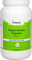 Порожні желатинові капсули, Vitacost, Empty Gelatin Capsules, Size "00", 1000 капсул