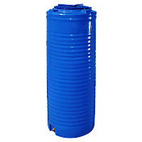 Ємність 300 л вузька вертикальна двошарова Командор 2000