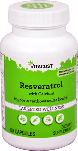 Ресвератрол, Vitacost, Resveratrol, 100 мг, 60 капсул