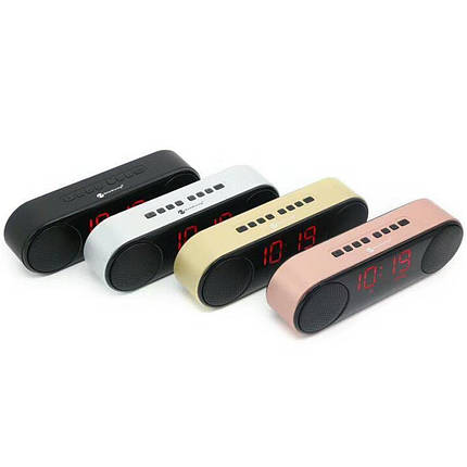 Бездротова переносна Bluetooth колонка New Rixing NR-3014 стильна колонка з дисплеєм, фото 1