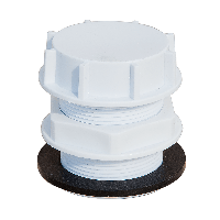 Штуцер ПЕТ 1 1/2 дюйма білий з заглушкою