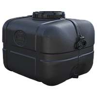 Бочка 100 л прямокутна нехарчова чорна Командор 2000