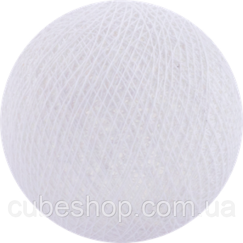 Декоративні бавовняні кульки з ниток White