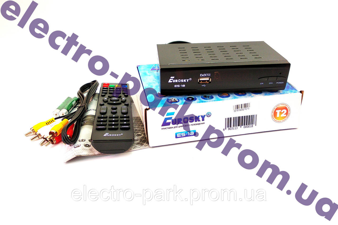 Цифровой эфирный ресивер Eurosky ES-18 DVB-T2 -USB WI-FI, IPTV - фото 1 - id-p818072286