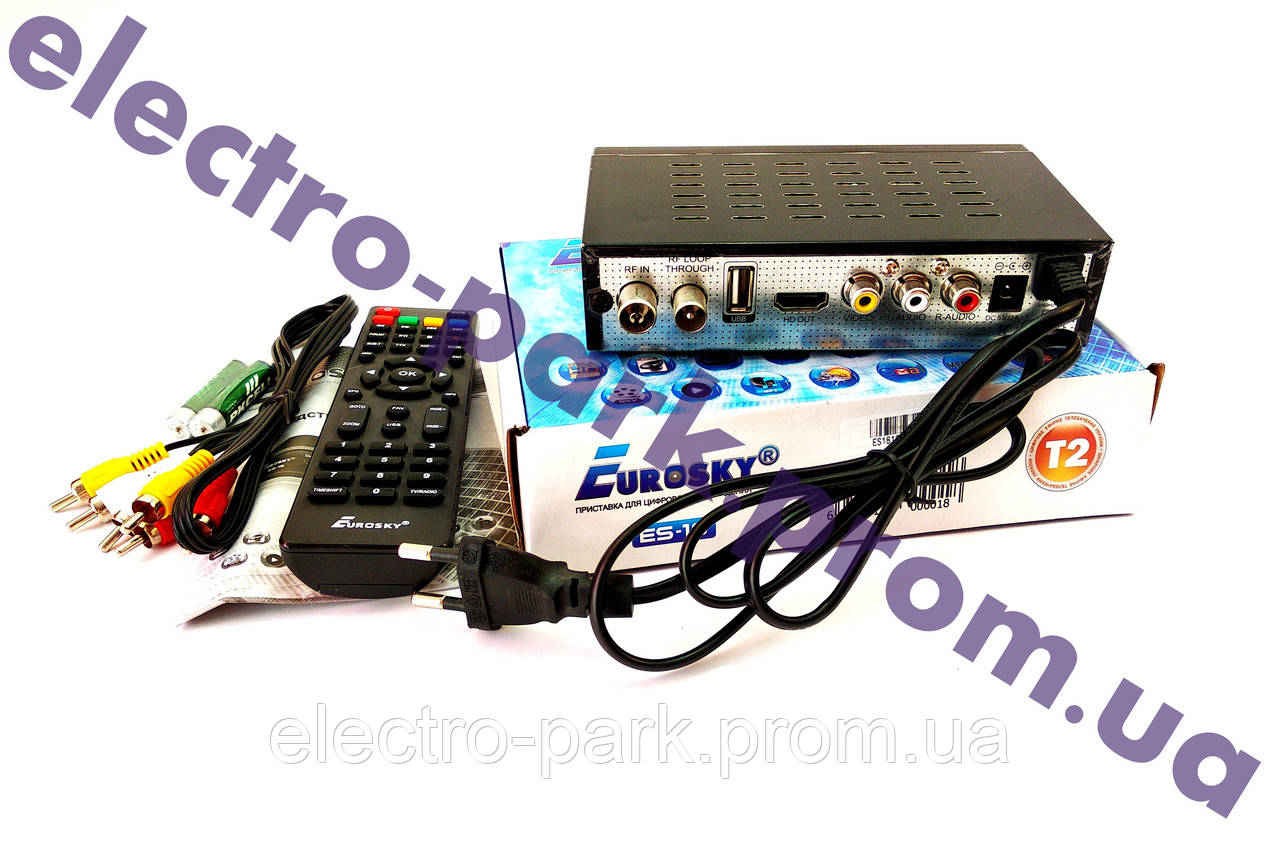 Цифровой эфирный ресивер Eurosky ES-18 DVB-T2 -USB WI-FI, IPTV - фото 2 - id-p818072286