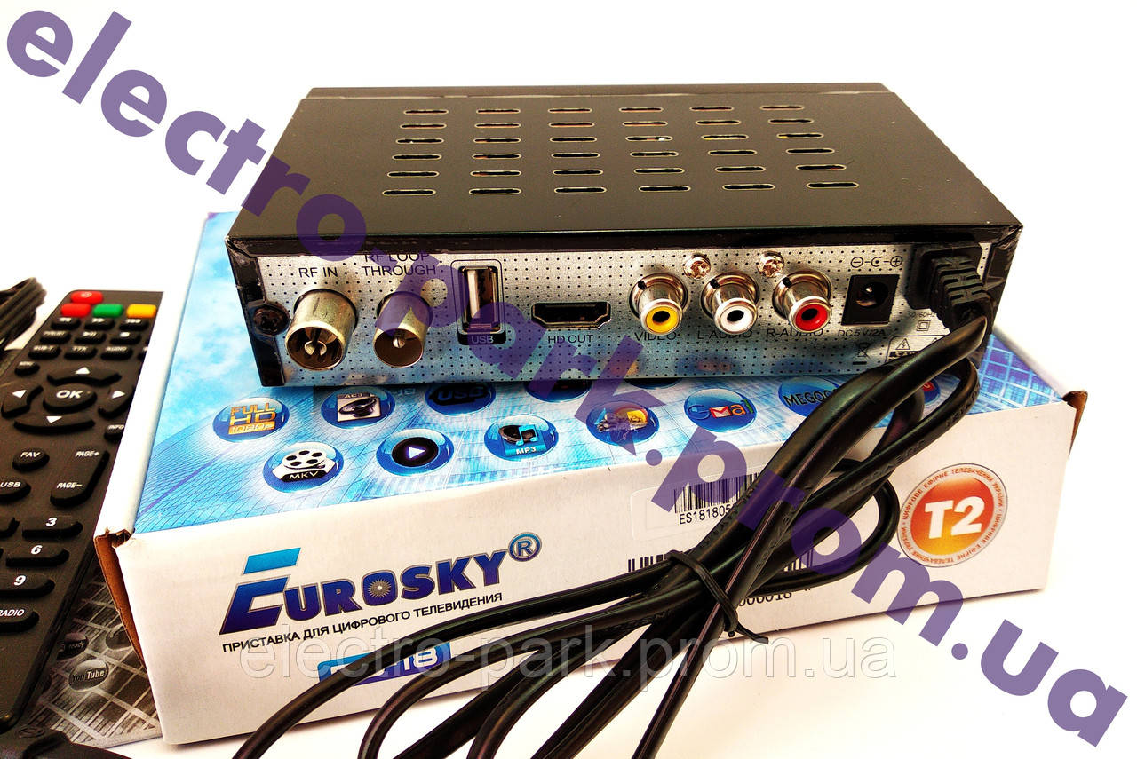 Цифровой эфирный ресивер Eurosky ES-18 DVB-T2 -USB WI-FI, IPTV - фото 3 - id-p818072286