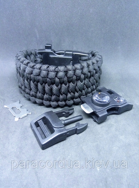 Браслет виживання з паракорда 15 в 1, "Darth Vader Knot"