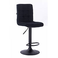 Стілець барний з регулюванням висоти Bazkar HR7009 Чорний основа чорна