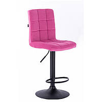 Стілець барний з регулюванням висоти HR7009 Малиновий чорна основа