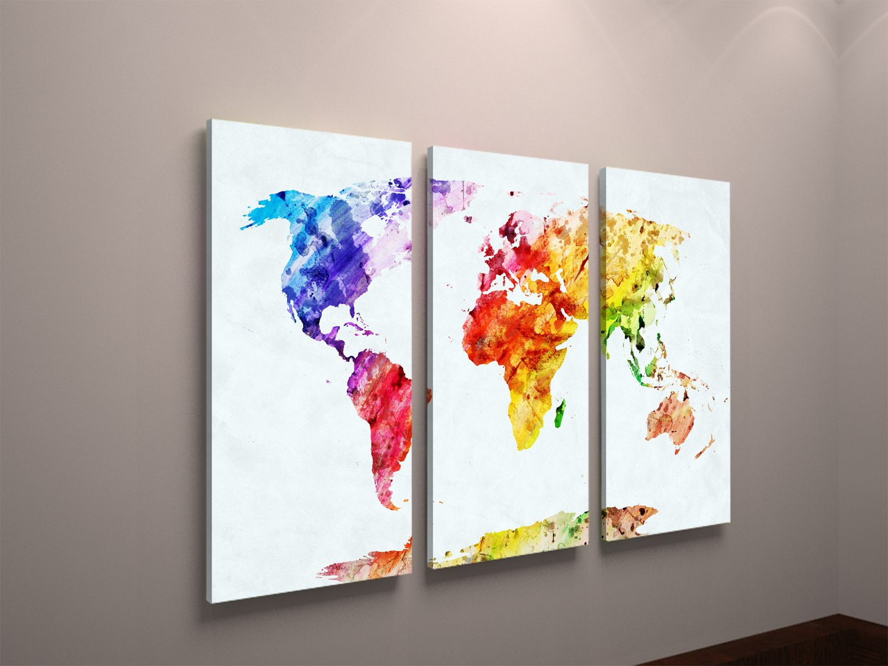 Картина модульна на стіну карта світу VE