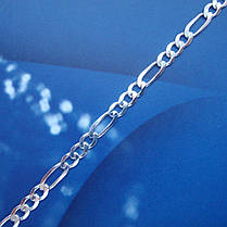 Срібний ланцюжок, 550 мм, 7 грамів, плетіння Картьє, фото 3