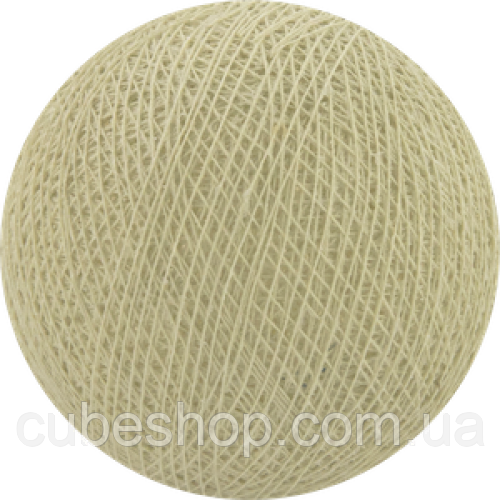 Декоративні бавовняні кульки з ниток Cream