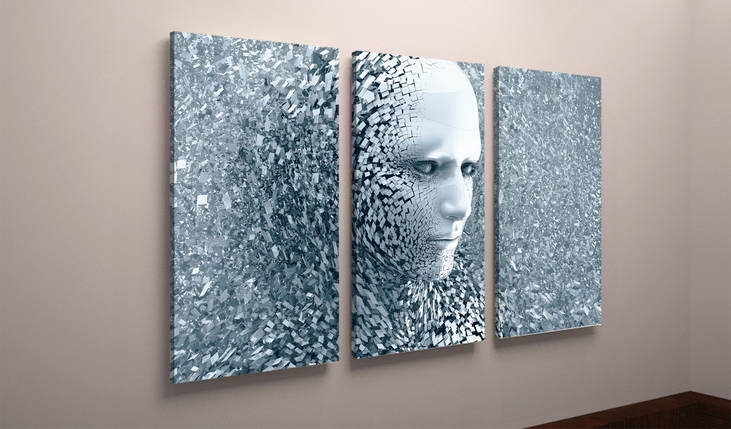 Фотокартина модульна абстракція кіберпанк VE, фото 1