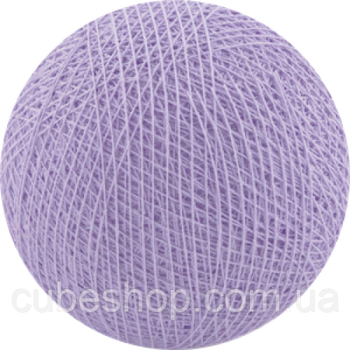 Декоративні бавовняні кульки з ниток Lavender