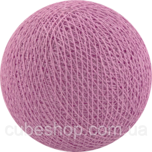 Декоративні бавовняні кульки з ниток Light Magenta