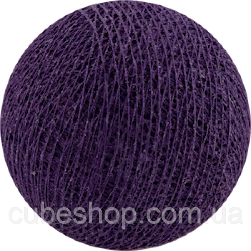Декоративні бавовняні кульки з ниток Purple