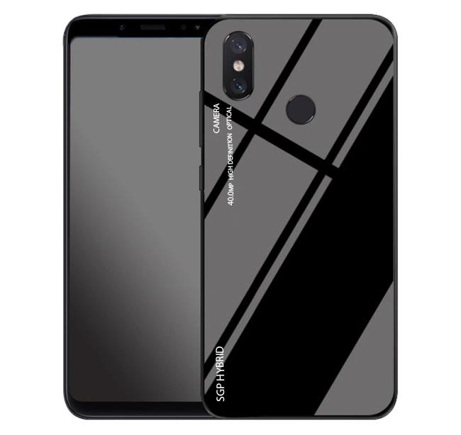 Чохол бампер Primo Gradient Glass для Xiaomi Redmi Note 5 / Note 5 Pro - Black