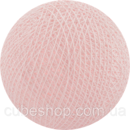 Декоративні бавовняні кульки з ниток Light Pink