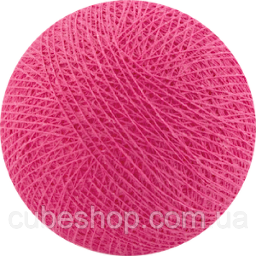 Декоративні бавовняні кульки з ниток Bright Pink