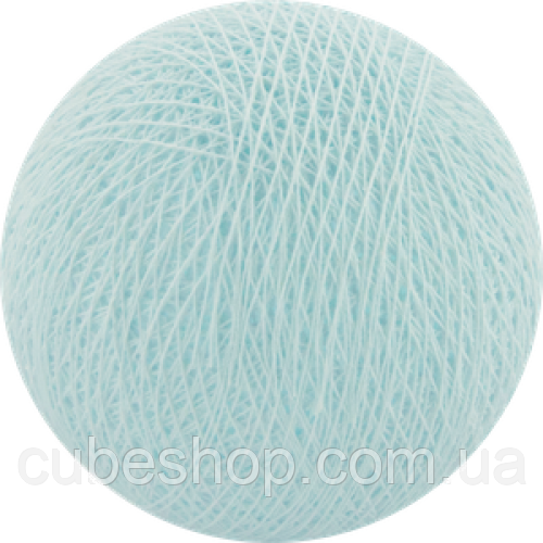 Декоративні бавовняні кульки з ниток Light Aqua