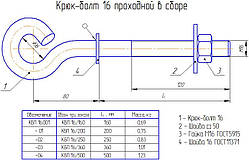 Прохідний гак КБП -16/160 б/п ТУ У25.9-22148097-002:2018