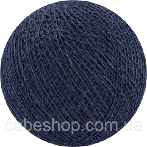 Декоративні бавовняні кульки з ниток Dark Blue