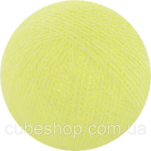 Декоративні бавовняні кульки з ниток Soft Yellow