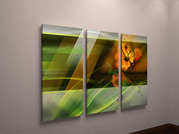 Фотокартина на полотні яскрава абстракція квіти VE, фото 1