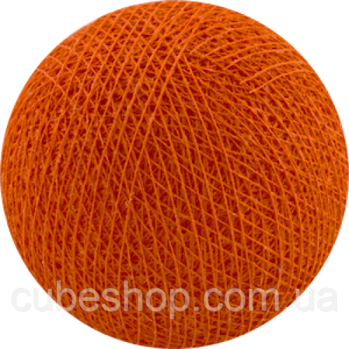 Декоративні бавовняні кульки з ниток Dutch Orange
